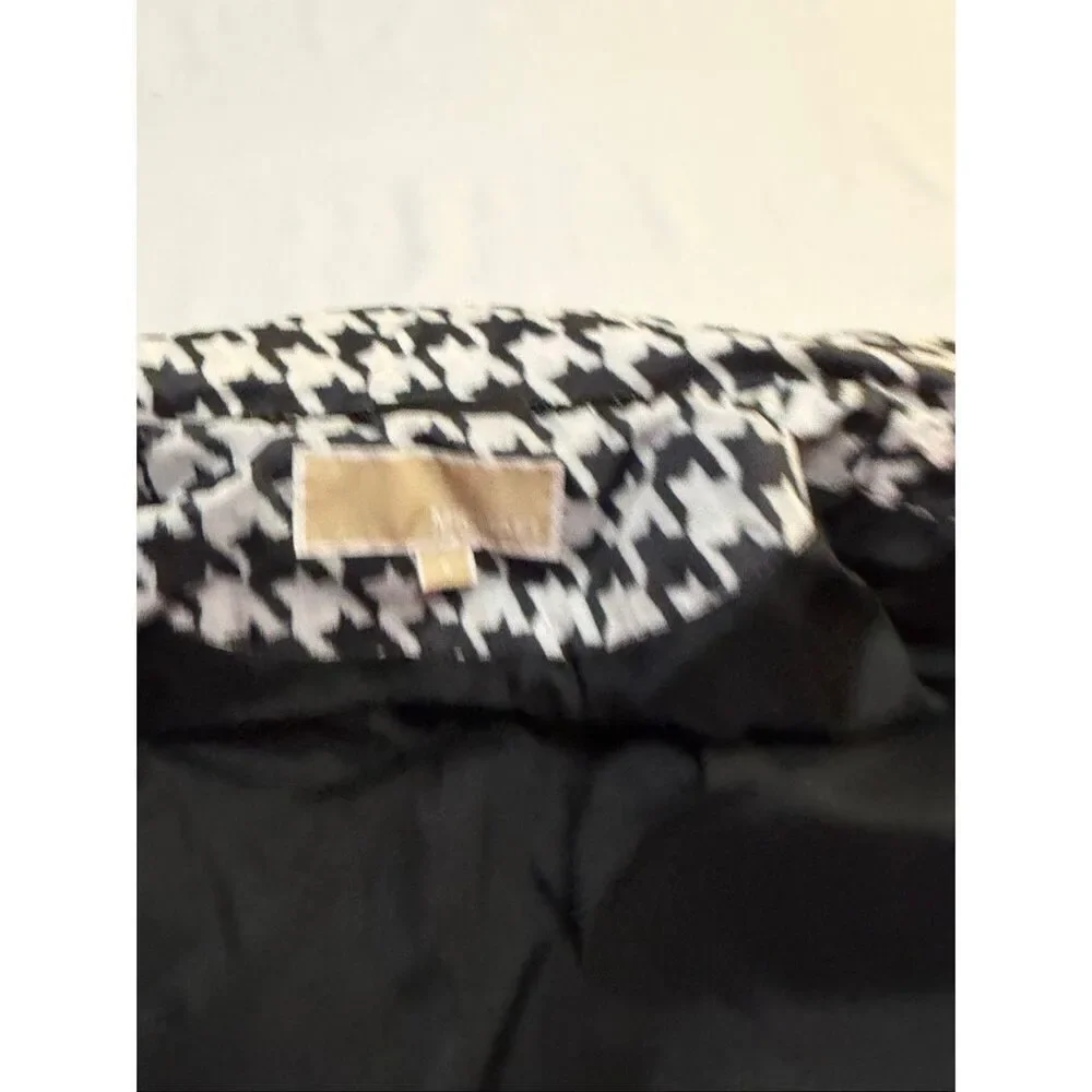 Michael Kors Houndstooth Puffer Vest Women’s Size XS